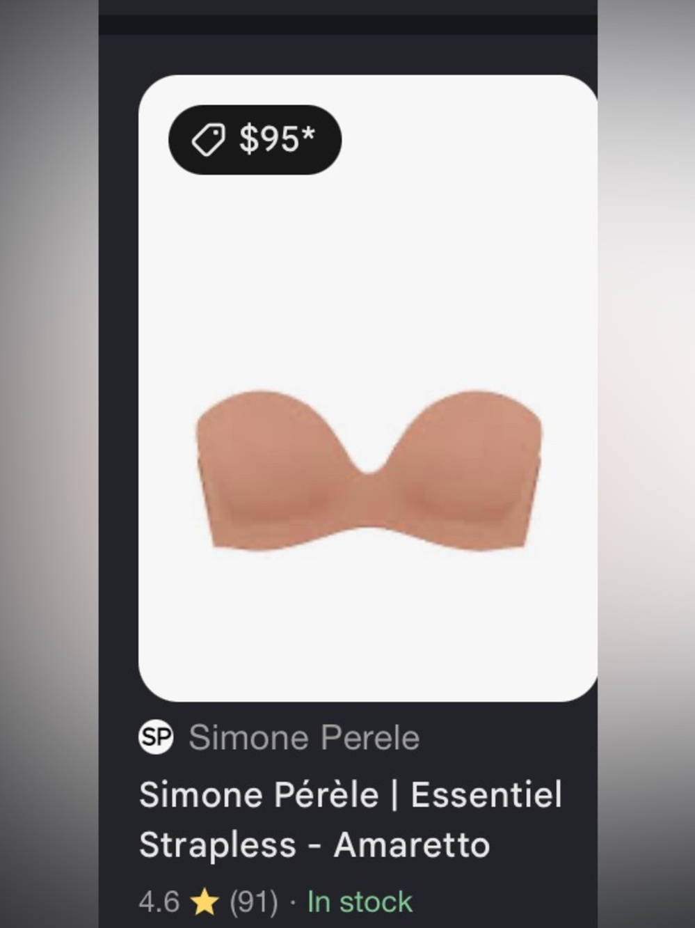 Simone Perele Nude Strapless Bra Normal and Push Up